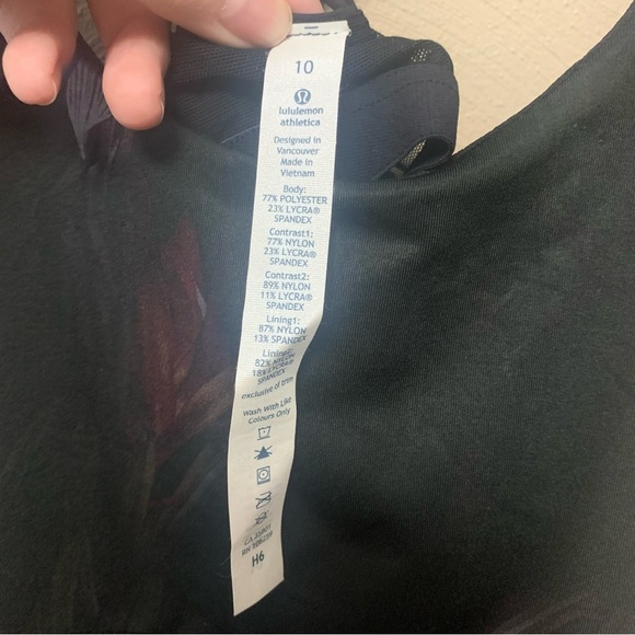 Lululemon Energy Tank in Midnight Iris Multi / Black Size 10 NWT New W1D56S - Picture 11 of 12